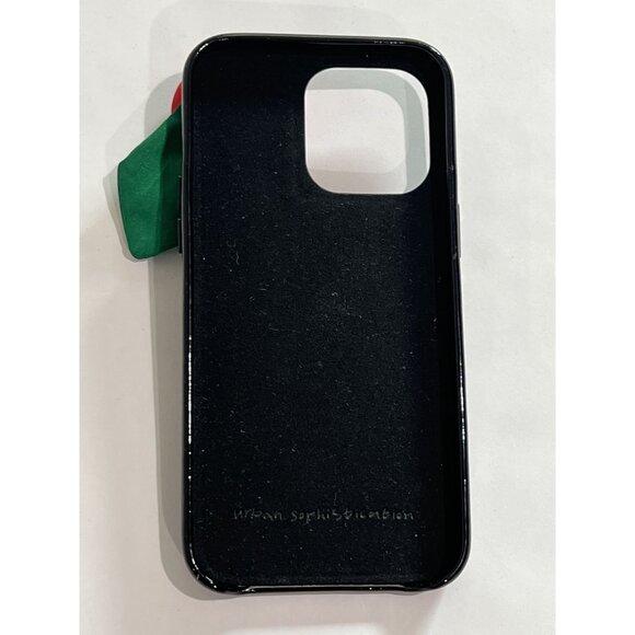 Black Phone Case with Red Rose Accent - Picture 2 of 4